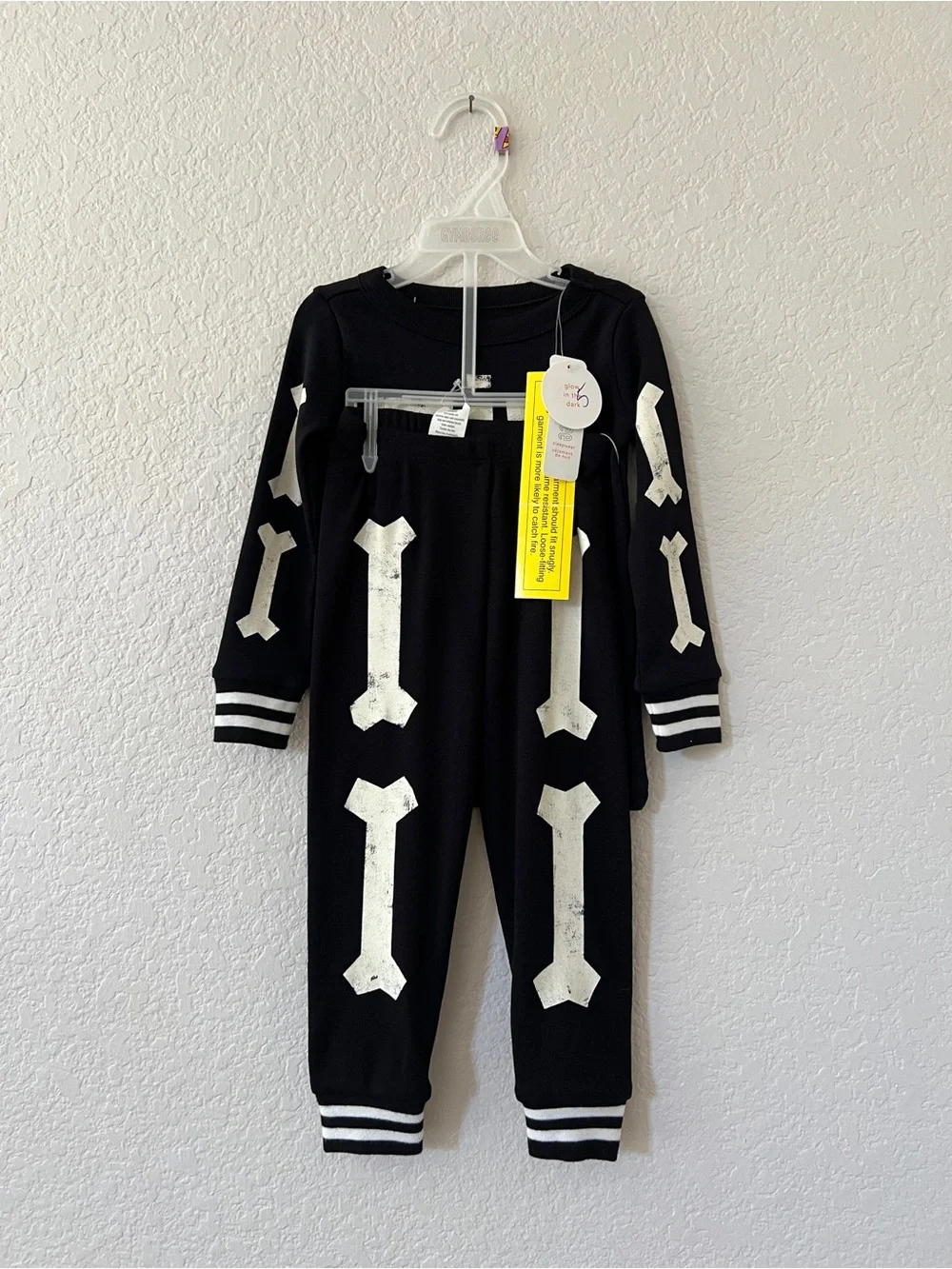 Gymboree Boys 2T Glow in the Dark Skeleton Halloween Pajama Set NWT Cotton